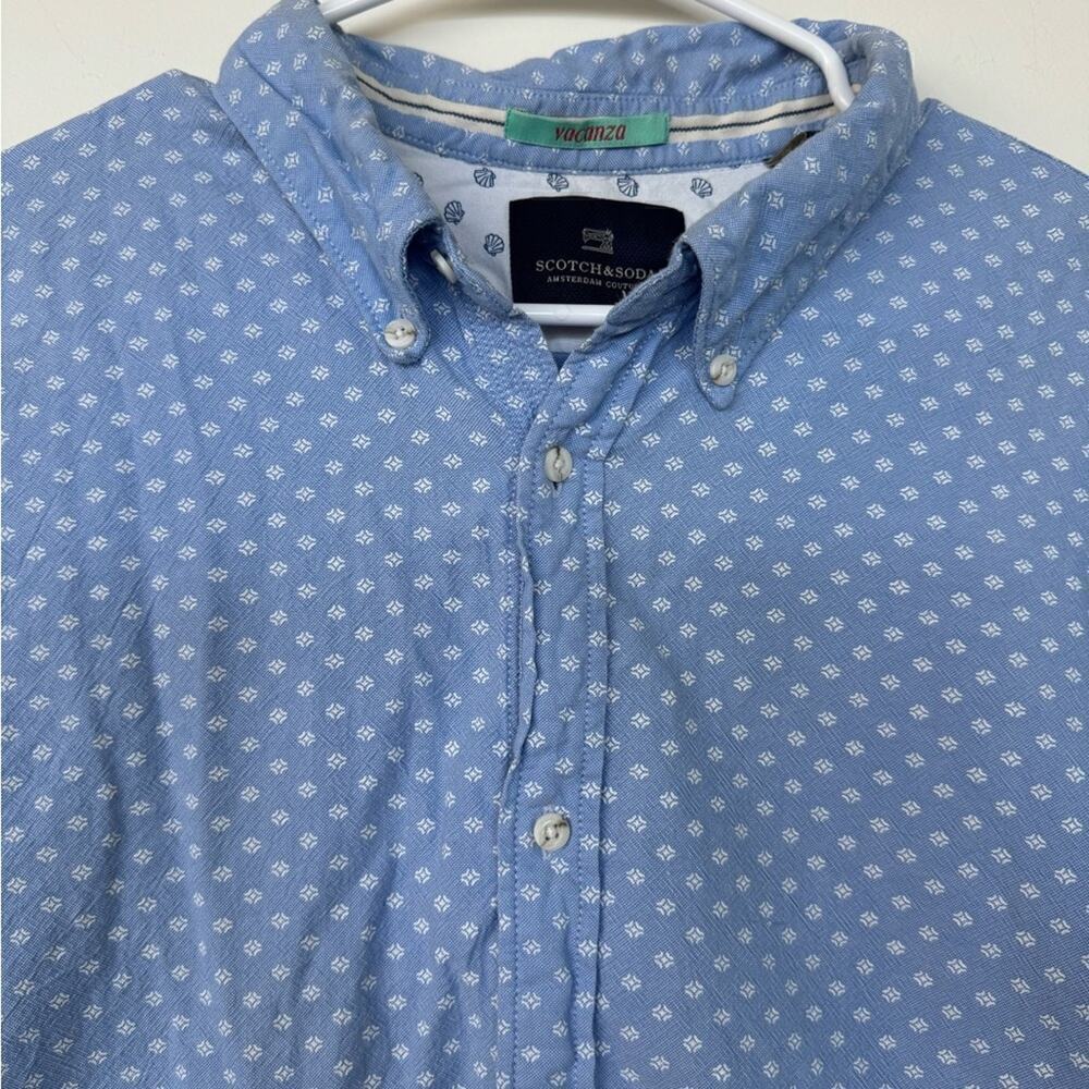 Scotch & Soda Blue White Button Down Shirt Large